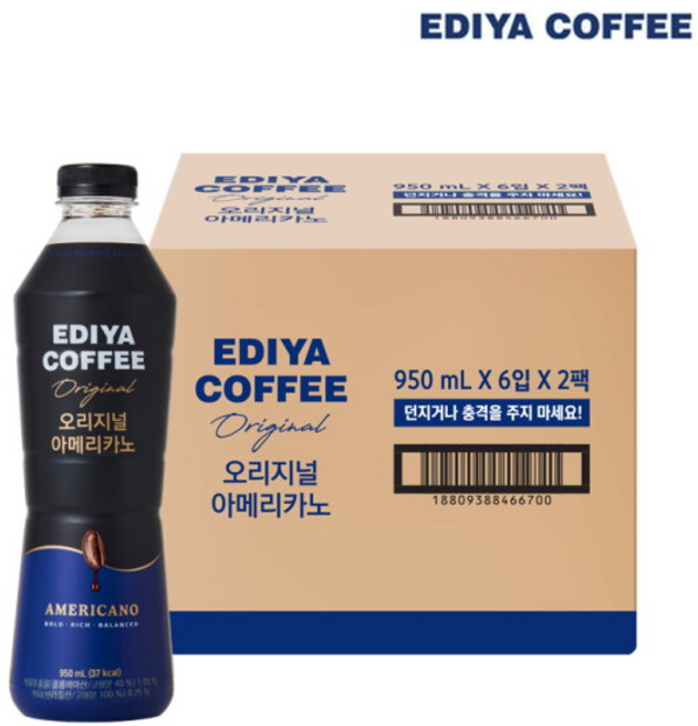 이디야 커피 오리지널 아메리카노, 12개, 950ml