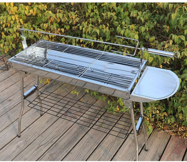 통바베큐 회전 구이기 꼬챙이 통삼겹살 로스트 치킨 야외 양고기 바베큐기계, B. 5~9인용 세트