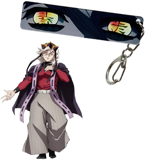 오드아이 귀멸의칼날 눈동자 키링 귀살대 아크릴 양면 빛나는 눈 열쇠고리, 도우마, 1개