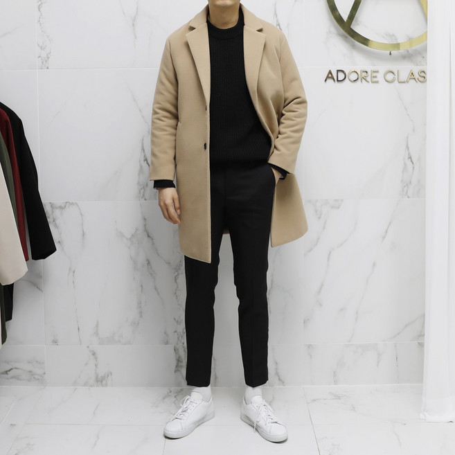 Adore Classic 男士半長版5色羊毛單排扣冬季鋪棉大衣