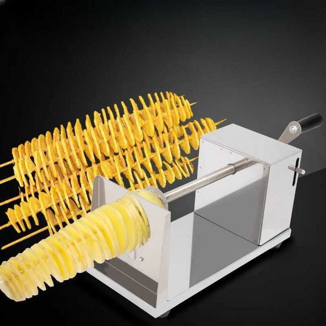 수동 감자 슬라이서 감자칩 커팅 기계 기계 나선형, 오리지널 칼날 2개 포함