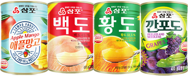 삼포 과일통조림 4총사, 1개, 1.6kg