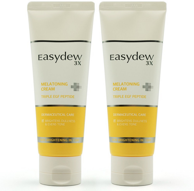 [신상 정품] 대웅제약 이지듀 멜라토닝 크림 기미크림 멜라egf 화이트 EGF 화사피부 나이아신아마이트 미백 3x 멜라닌 생성 억제 환한 피부톤 식약처미백기능성 성분, 2개, 105ml
