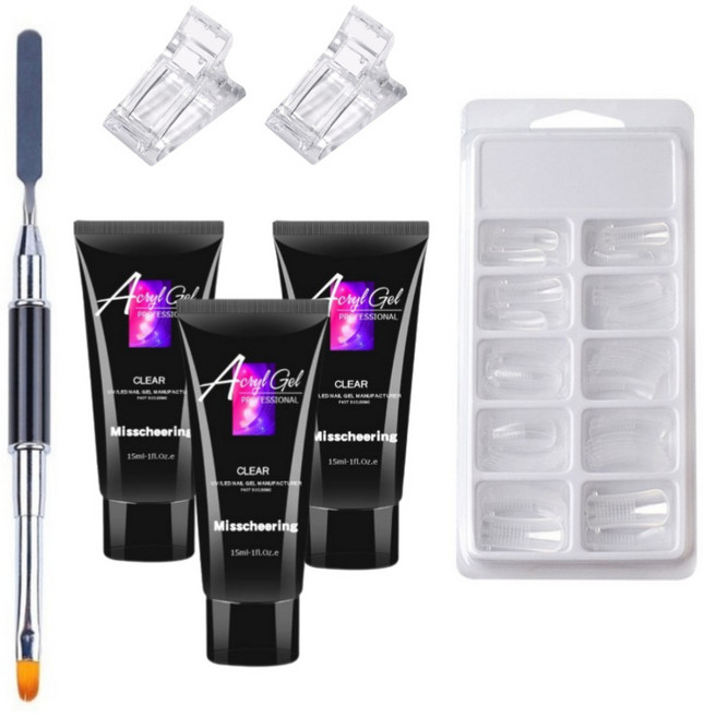 고고블랑 네일연장 폴리젤 아크릴젤 45ml세트, 1세트