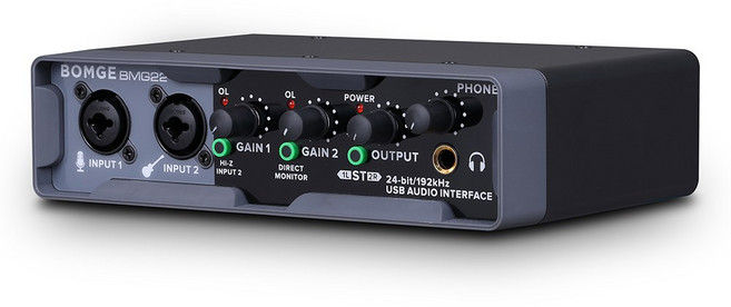 사운드카드방송장비 휴대용 2 채널 PC 오디오 믹서 용 USB 인터페이스 녹음 스튜디오 가수 플러그 앤 플레이 사운드 카드 콘솔, BMG22