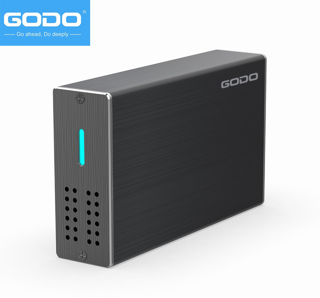GODO 2.5인치 듀얼 베이 RAID 하드 드라이브 인클로저 USB3.0 ~ SATA I/II/III HDD SSD 외부 지원 UASP, Black