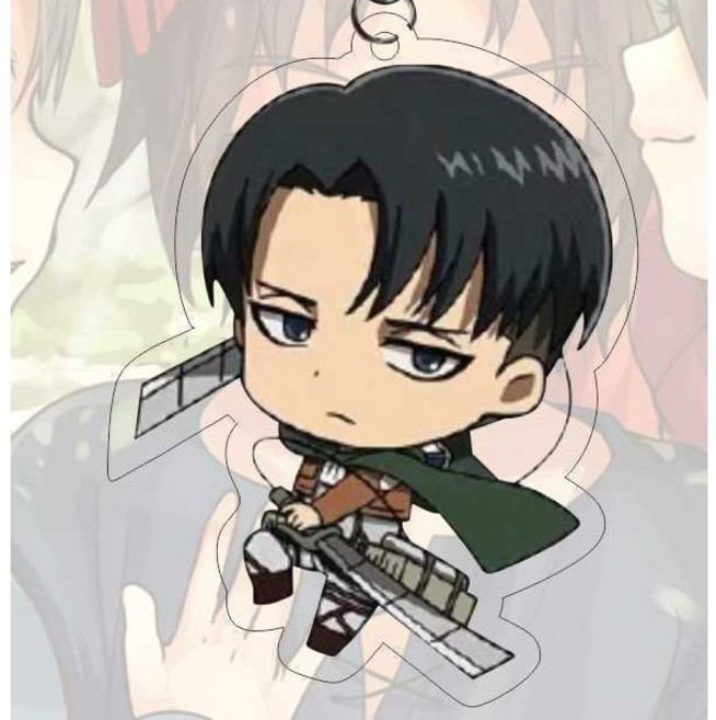 스마트픽 진격의거인 키링 아크릴 키체인 캐릭터 열쇠고리 9종 애니메이션 굿즈 선물, 리바이, 1개