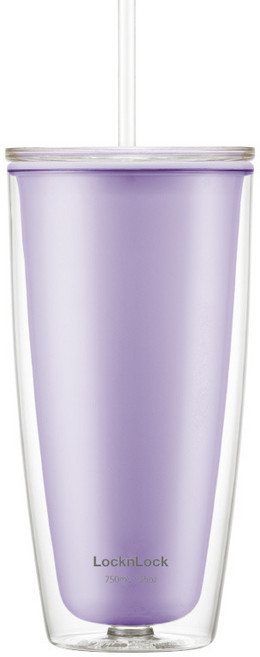 플라스틱 물컵 사무실 이중방열 고비주얼 PP 빨대컵 대용량 750ml, 보라색, 1개