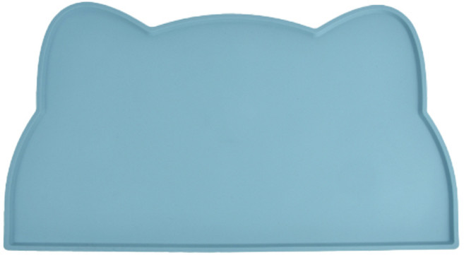 펫블리스 흘림방지 강아지 고양이 논슬립 실리콘 식기매트, 딥스카이, 1개