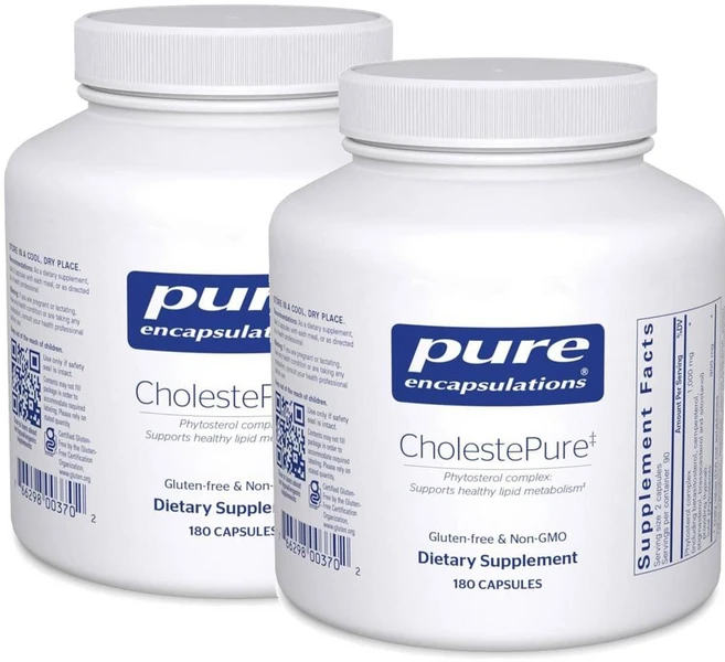 퓨어인캡슐레이션 콜레스테퓨어 식물성스테롤 캡슐 Pure Encapsulations CholestePure, 2개, 180정 - 쿠팡