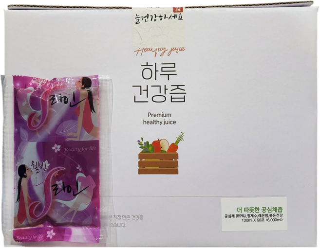 더 따뜻한 공심채즙, 10개, 100ml