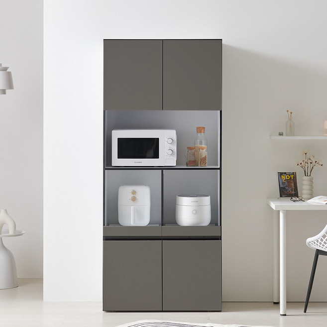 오브제 전자 렌지 수납장 다이 선반 800, 다크그레이, 오브제 800 렌지대(광파형), 4단