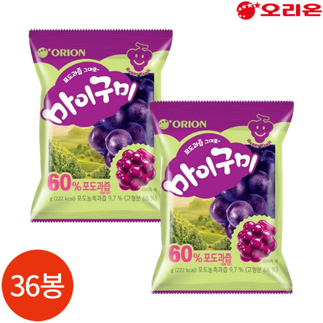 오리온 마이구미 포도, 97g, 36개