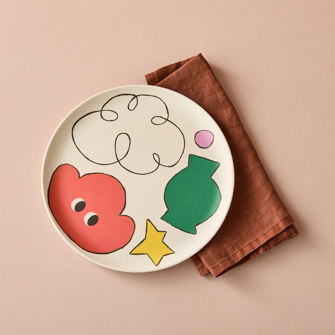 모던하우스 콩알이 뱀부파이어 원형접시 D22.5 PL0125113, 1개, 이미지참조