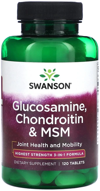 Swanson 글루코사민 콘드로이틴 MSM 120정, 1개 - 쿠팡