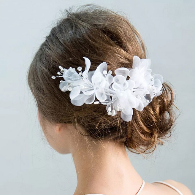 너만의 퓨어 셀프웨딩 헤어코사지 헤어핀 한복 혼주 뒤꽂이 올림머리장식