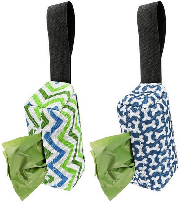 목줄용 개똥주머니 홀더 디스펜서 2팩 튼튼하고 누수 방지가 보장된 무향 2개 포비 바이