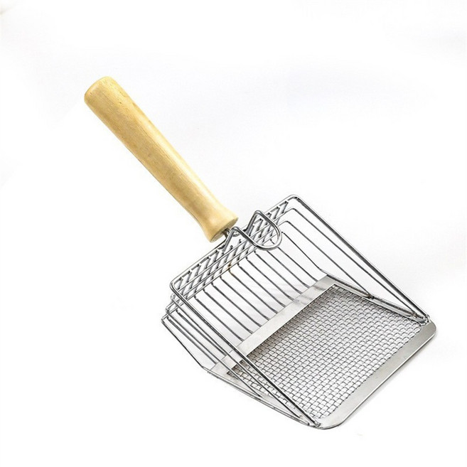 스테인레스 스틸 고양이모래삽 대형 컨트리캣 고양이 모래삽 벤토나이트 촘촘삽 화장실 스쿱 단단한 그립감 고양이화장실삽, 1개, K2