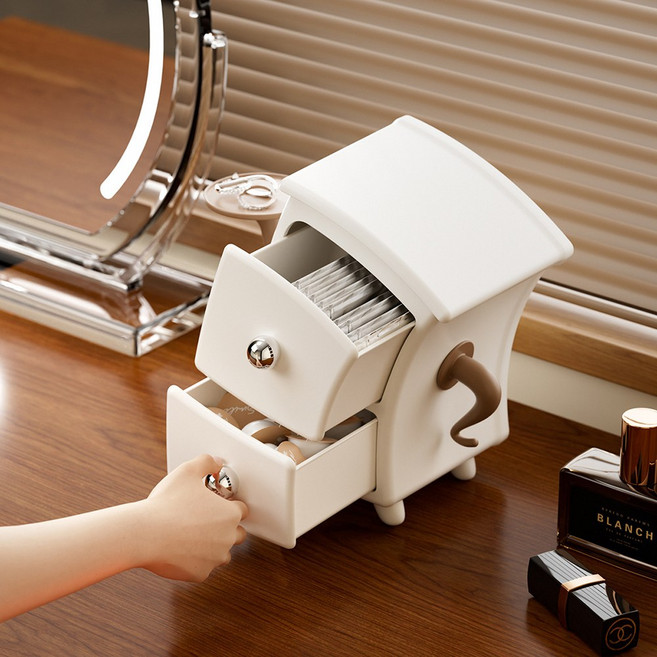 미니 수납함 현관 차키 보관함 시계 향수 트레이 소품정리함, 화이트, 1개