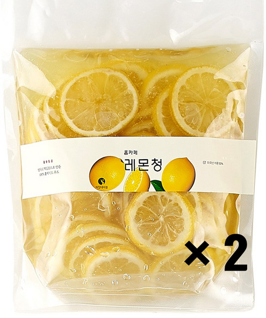 레몬듬뿍 수제 레몬청 허밍테이블 홈카페, 1kg, 1개입, 2개
