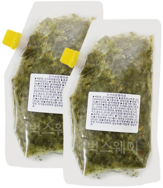 벅스웨이 렐리쉬 오이피클 500g, 2개