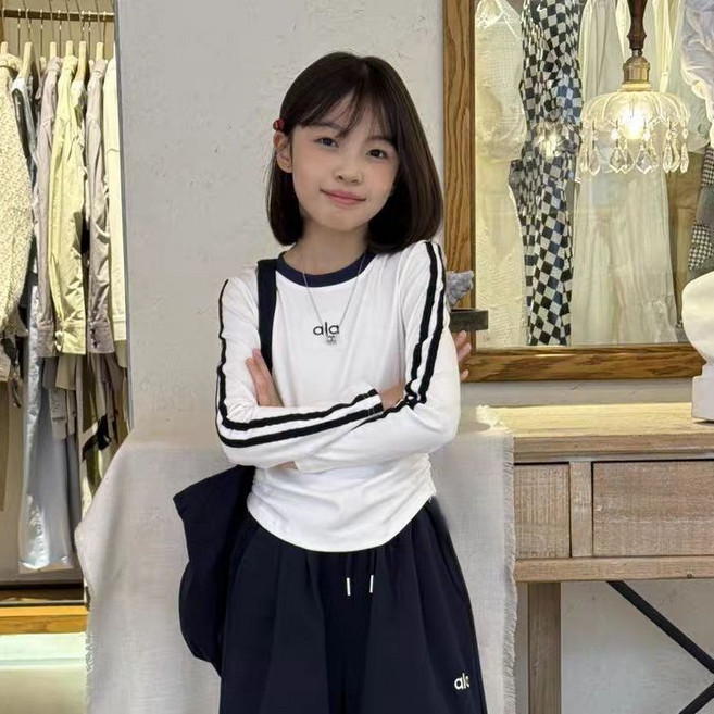 女童秋季長袖T恤休閒褲兩件套裝 韓版中大童套裝