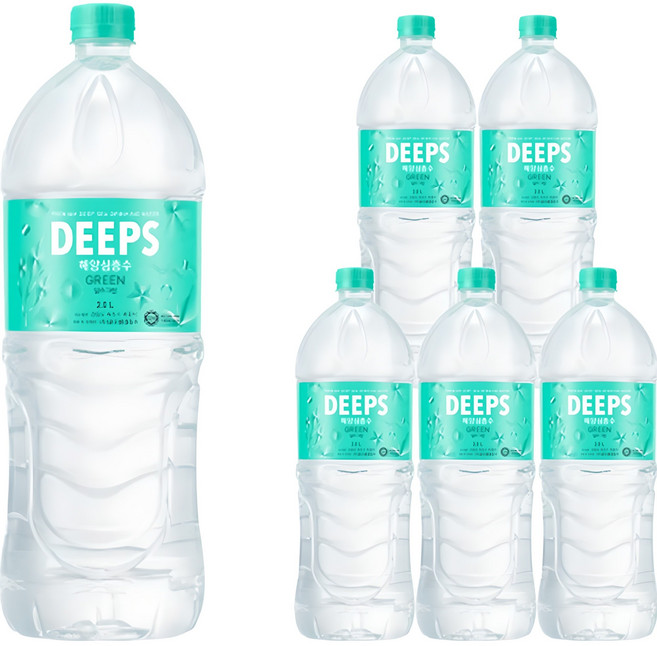 딥스 그린 먹는 해양심층수, 2L, 6개