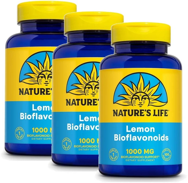 네이쳐스 라이프 레몬 바이오플라보노이드 1000mg Natures Life Lemon Bioflavonoids, 3개, 100정 - 쿠팡