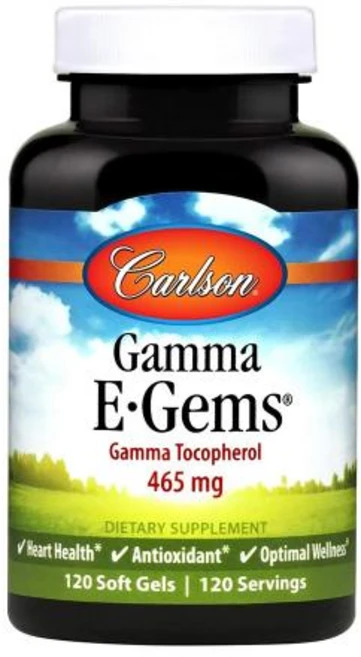 칼슨랩 감마 E-Gems 465mg 비타민E 120캡슐 토코페롤, 120정, 1개 - 쿠팡