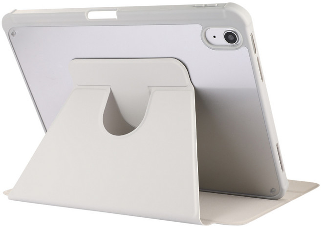 iPad 保護殼 智能休眠 支架旋轉帶筆槽, 亞克力旋轉書本款-灰色,Air6/7 11吋（M2/M3）, 1個