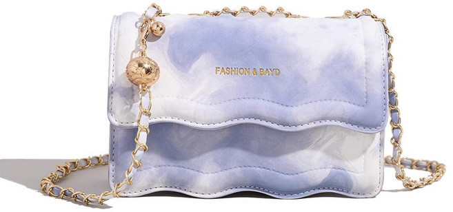 FASHION & BAYD 女包 時尚單肩斜挎小方包, 1個, 蓝色