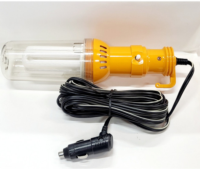 삼파장 작업등 12V DE-012SD 차량용 시거잭 전구포함 캠핑 차박 포장마차, 주광색 20W (밝은 하얀불빛), 1개