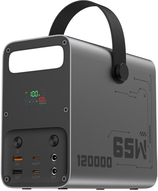 라플루 인산철 보조배터리 120000mAh PPS 65W 12V DC RPB-LFP12, 실버