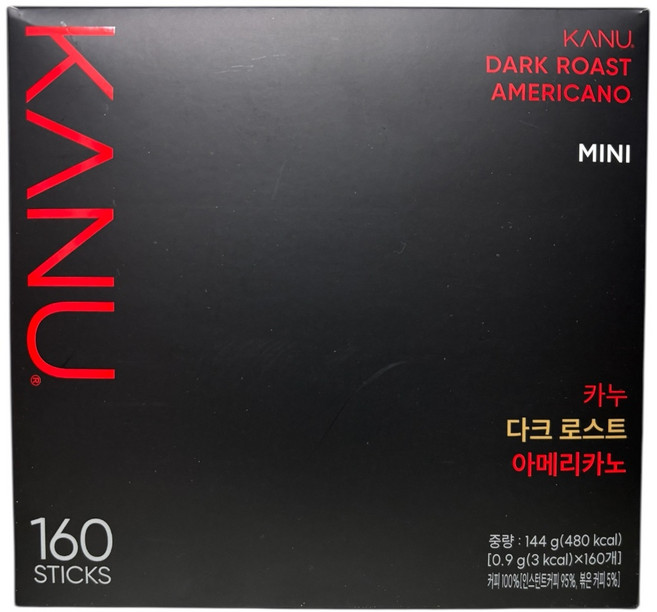 카누 콜롬비아 다크 로스트 아메리카노 미니, 1개, 160개입, 900mg