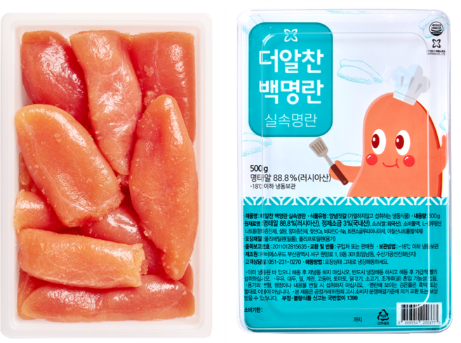 더알찬백명란 실속명란 500g, 1개