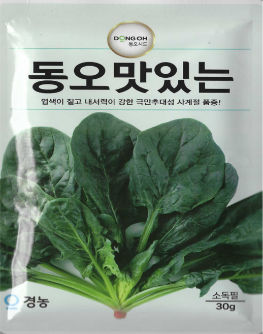 동오시드 동오 맛있는 시금치 씨앗 사계절 재배 극만추대 시금치 종자 30g, 1개