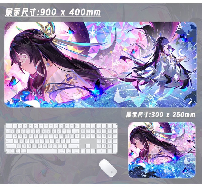 원신 콜롬비나 동인 마우스패드 키보드 장패드 두께 4mm, 패턴 16, 600x300mm