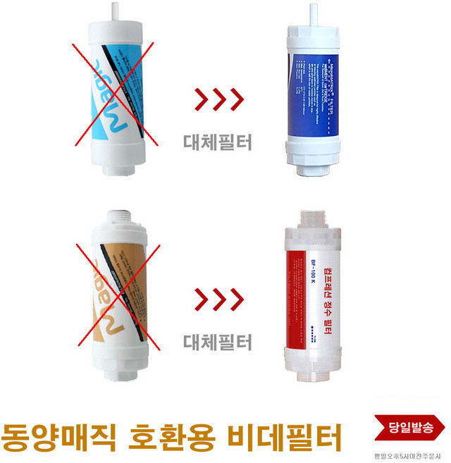 동양매직 호환 비데 필터 호스 밸브 연결부품 부속, A.피팅/나사식비데필터, 1개