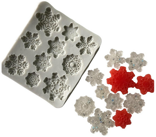 실리콘몰드097_눈송이 몰드, 1개