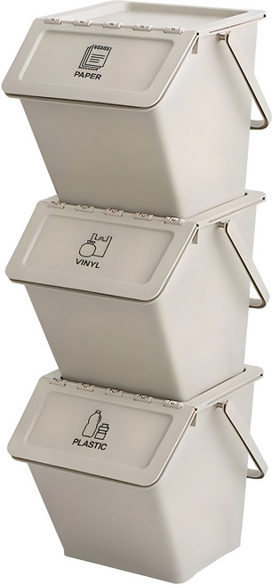 모던데일 더 깊어진 재활용 분리수거함, 베이지