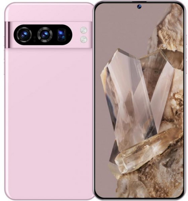 잠금 해제된 휴대폰 픽셀 8 프로 스마트폰 안드로이드 13 휴대폰 6.8인치 디스플레이/108MP+48MP 카메라/듀얼 SIM/8GB+256GB/6800mAh/FACE ID/, Pink, 256GB