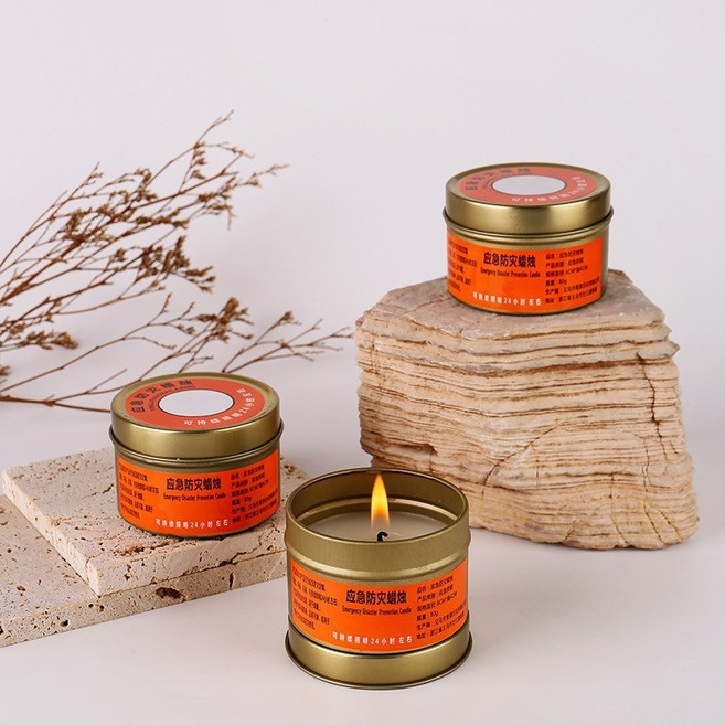 防災蠟燭 應急求生照明蠟燭 - 停電家用持久型, 1個, 單罐50g