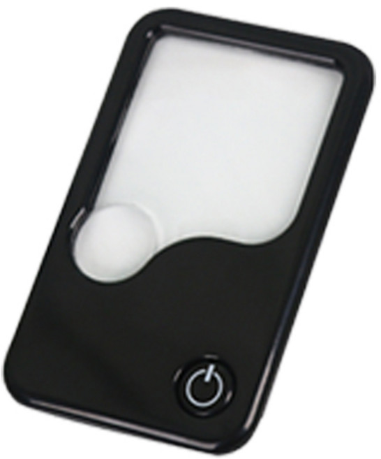 카드클립형 LED 돋보기, 블랙, 1개