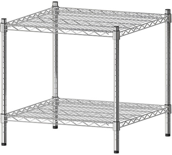 【dayneeds】荷重型 60x60x60公分 二層電鍍(鎖管)波浪架, 1個
