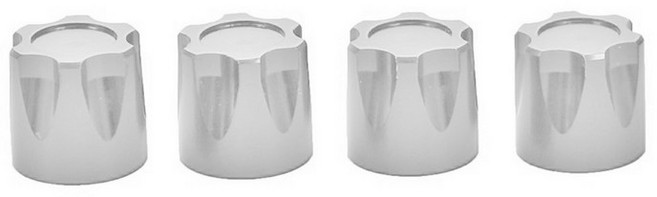 4PCS 알루미늄 RC 차량 휠 림 센터 캡 M4 너트 1/10 RC 크롤러 축 SCX10 90046 Traxxas TRX4 D90 TAMIYA MST A, 은