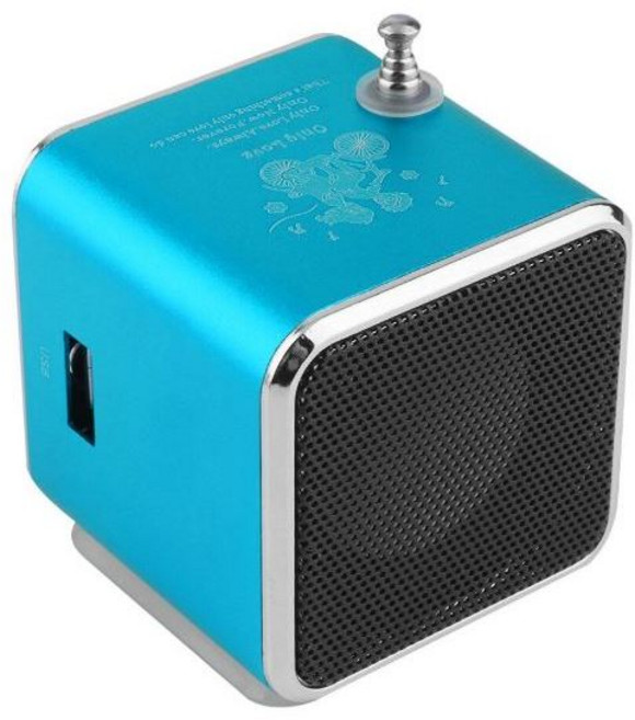 ANENG TD-V26 迷你USB插卡音箱 FM收音機 MP3播放器, 海洋藍, 海洋藍