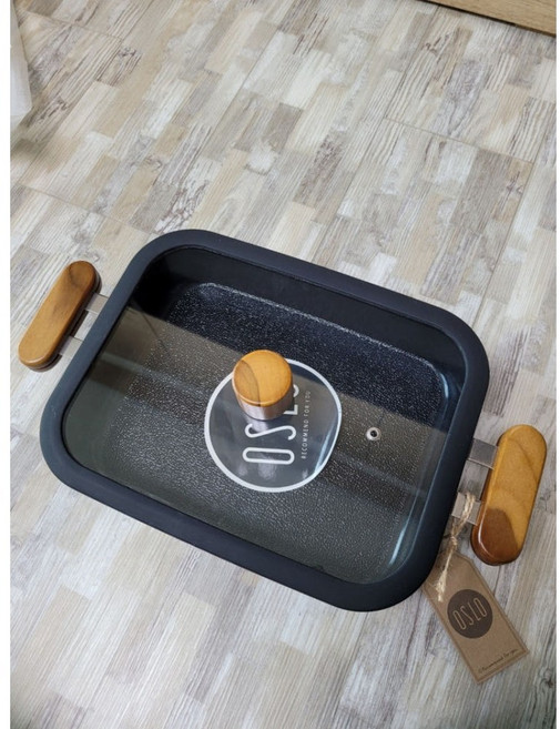 오슬로 인덕션 사각 전골냄비 오뎅탕 어묵탕 사각 전골팬BEST 모든 열원 기구 사용가능 직사각 전골냄비 가스렌지 하이라이트 인덕션 사용 가능, 1개