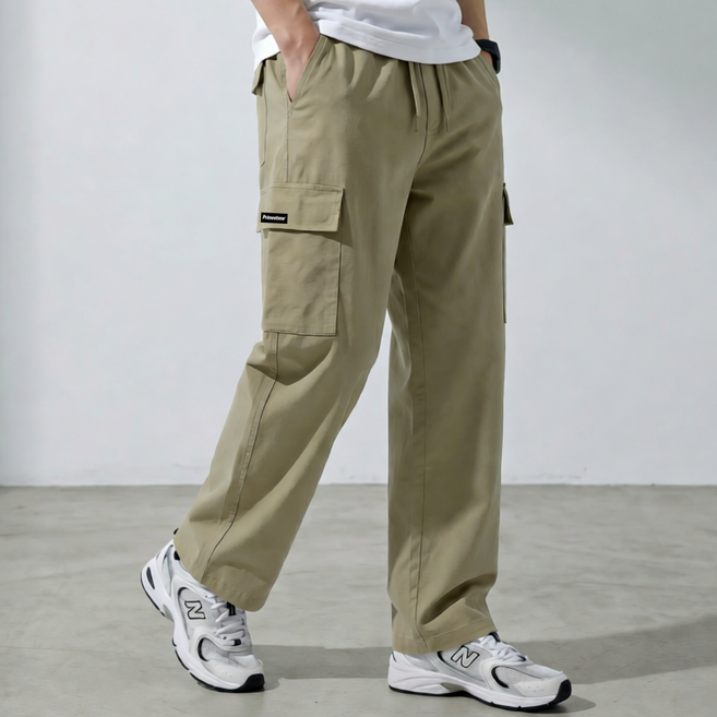 프라임스톤 남자 카고 작업복 바지 고탄력 스판 밴딩 팬츠