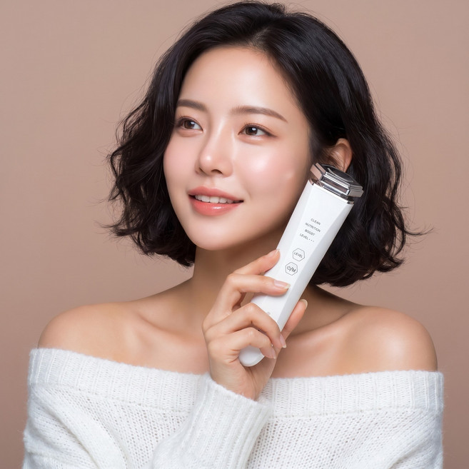 펄케어 뷰티디바이스 얼굴마사지기 피부관리기 고주파 화이트진 갈바닉, PL-GM6, 흰색