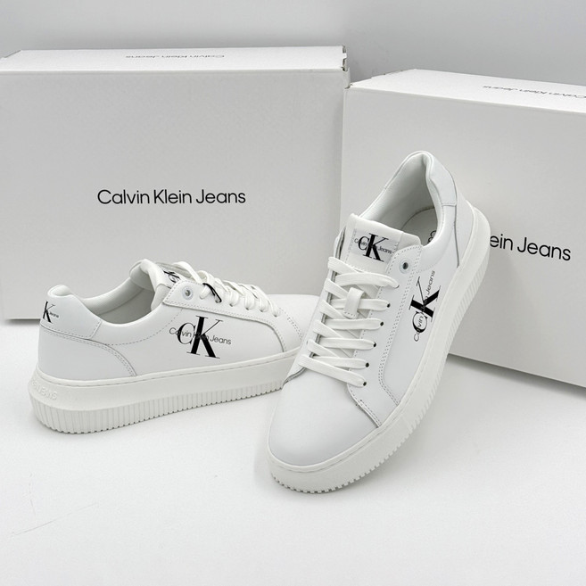 백화점 캘빈클라인 CK 운동화 말모 스니커즈 화이트 남성 여성 신발+파우치